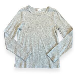 Crewcuts Gray Pointelle Top
